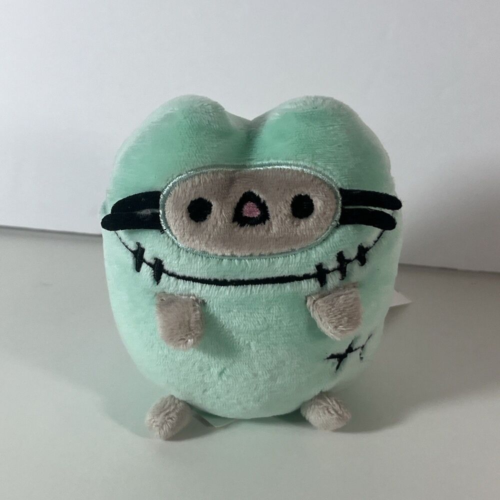 RARE GUND Pusheen The Cat Frankenstein Zombie 4” Mini Plush